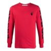 SS21 geometrisk mønster, langermet, slim fit-versjon, rød