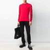 SS21 geometrisk mønster, langermet, slim fit-versjon, rød