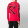 SS21 geometrisk mønster, langermet, slim fit-versjon, rød