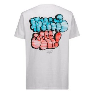 SS21 Graffititrykk, kort ermet, hvit