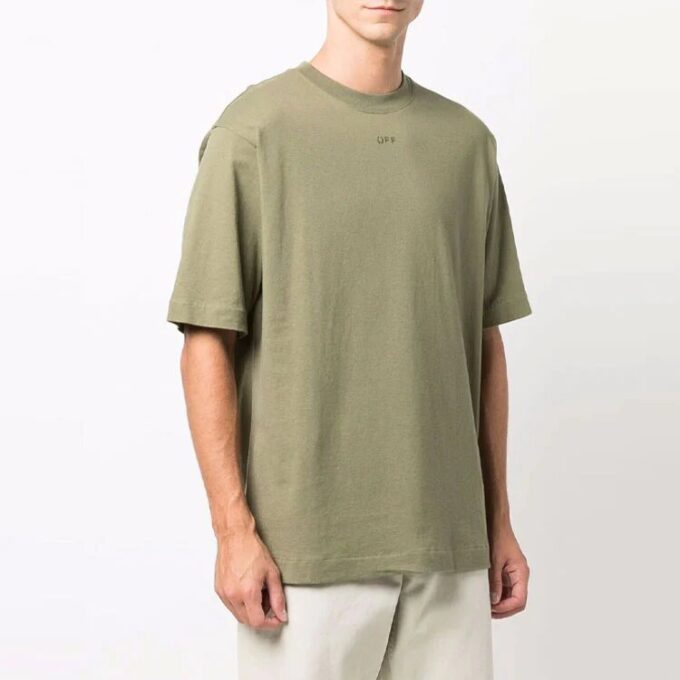 SS21 Gummi med piltrykk, kort ermet, slim fit-versjon, grønn
