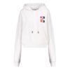 SS21 Hettegenser med gradientpil-trykk, uformell standardversjon, unisex, hvit
