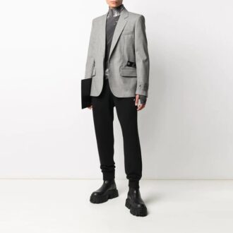SS21 jakke med én rad knapper, grå