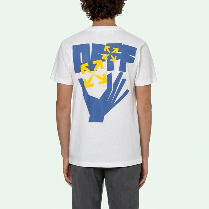 SS21 Kortærmet T-skjorte med logo på ryggen, hvit