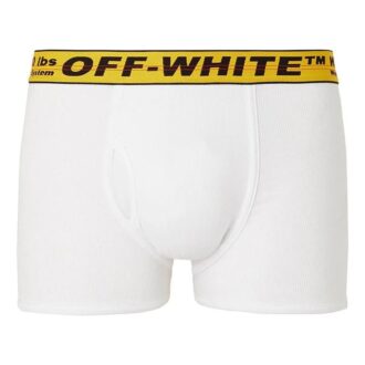 SS21 Lndustrial Logo Webbing-bukser, slim fit versjon 1, hvit