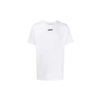 SS21 Logo-alfabet-trykk Rund hals Shorts Kort ermet Standardversjon Hvit