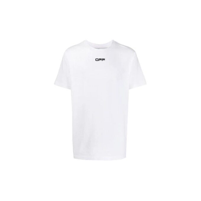 SS21 Logo-alfabet-trykk Rund hals Shorts Kort ermet Standardversjon Hvit