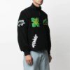 SS21 Logo-brodert Athleisure Casual sportsjakke, svart