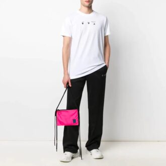 SS21 Logo-brodert casual sportsbukser, svart