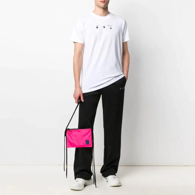 SS21 Logo-brodert casual sportsbukser, svart