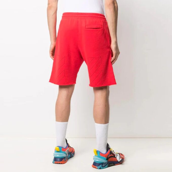 SS21 Logo-broderte sportsshorts Rød