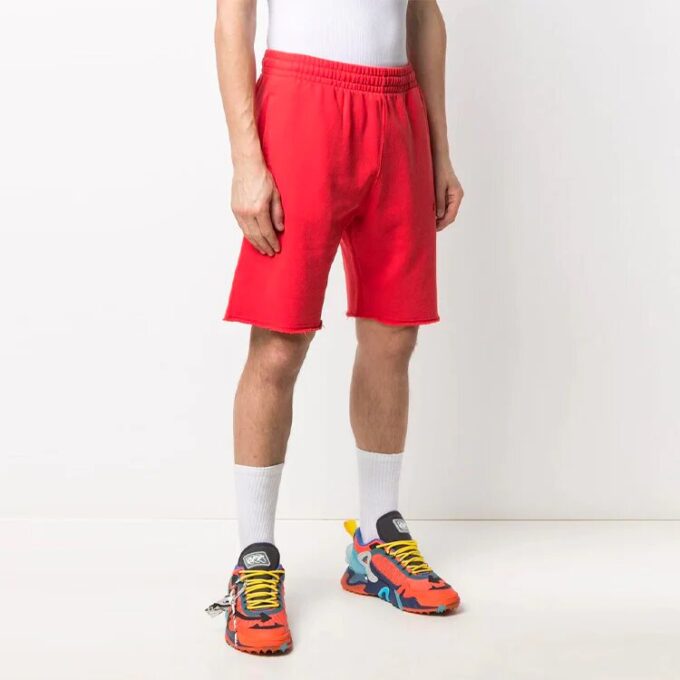 SS21 Logo-broderte sportsshorts Rød