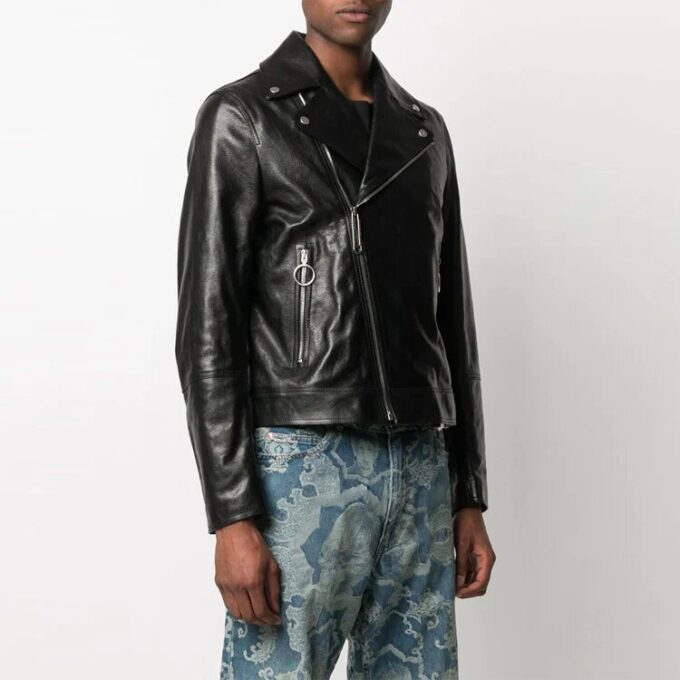 SS21 Logo-mønster Glidelås Slim Fit-versjon Svart
