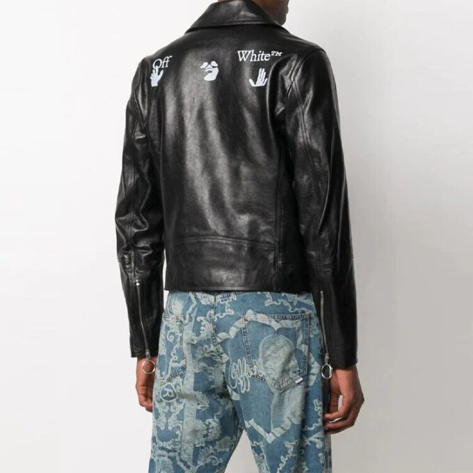 SS21 Logo-mønster Glidelås Slim Fit-versjon Svart