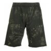 SS21 Logo-mønster, knelange sportsshorts, grønn