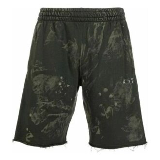 SS21 Logo-mønster, knelange sportsshorts, grønn