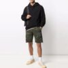 SS21 Logo-mønster, knelange sportsshorts, grønn