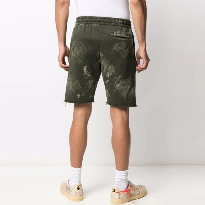 SS21 Logo-mønster, knelange sportsshorts, grønn