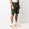 SS21 Logo-mønster, knelange sportsshorts, grønn