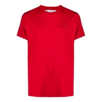 SS21 Logo-mønster Rund hals Shorts Versjon Rød
