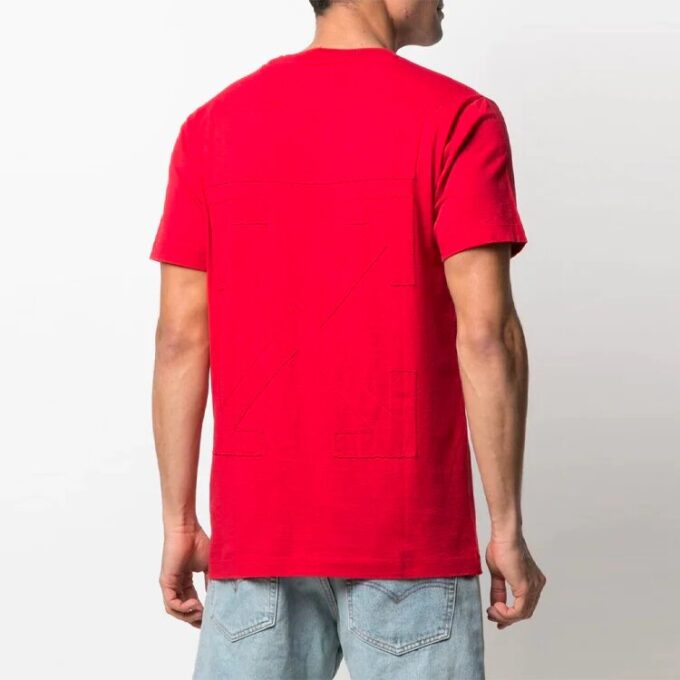 SS21 Logo-mønster Rund hals Shorts Versjon Rød