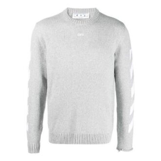 SS21 Logo-mønster Rundhalset genser Grå