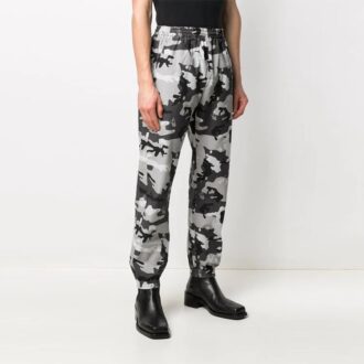SS21 Logo-mønstertrykk Casual joggebukse Vanlig versjon Kamuflasje Hvit