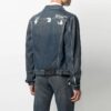 SS21 Logo mønstertrykk denimjakke løs passform denimblå