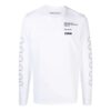 SS21 Logo-mønstertrykk Langermet Slim Fit-versjon Hvit