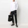 SS21 Logo-mønstertrykk Langermet Slim Fit-versjon Hvit