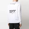 SS21 Logo-mønstertrykk Langermet Slim Fit-versjon Hvit
