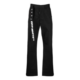 SS21 Logo-mønstret belte, casual langbukser, svart