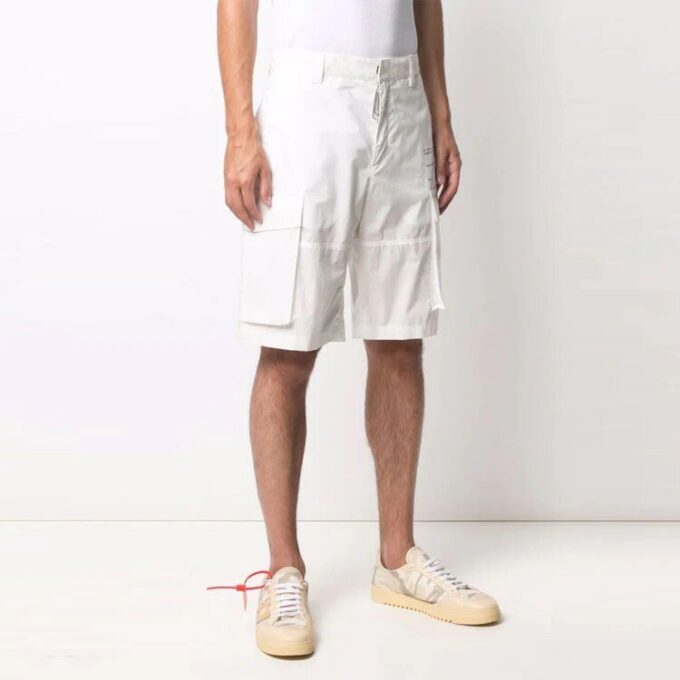 SS21 Logo-trykk Cargo-lommeshorts Hvit