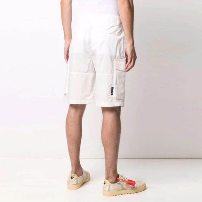 SS21 Logo-trykk Cargo-lommeshorts Hvit