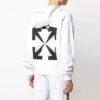 SS21 Logo-trykk, hette, lange ermer, hvit
