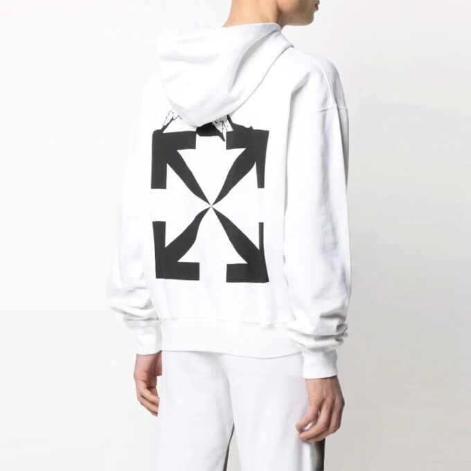 SS21 Logo-trykk, hette, lange ermer, hvit