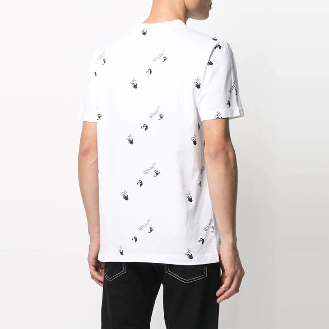 SS21 Logo-trykk, kort ermet, hvit