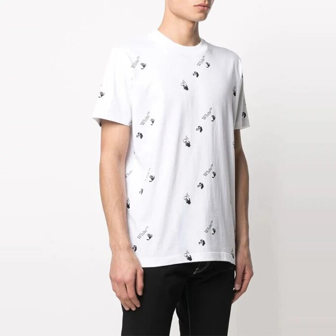 SS21 Logo-trykk, kort ermet, hvit