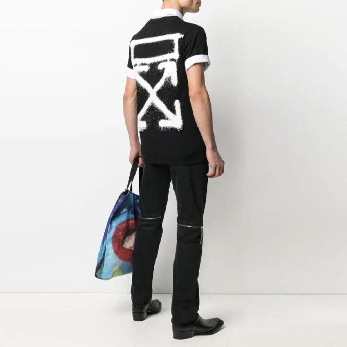 SS21 Logo-trykk, kort ermet, standardversjon, svart