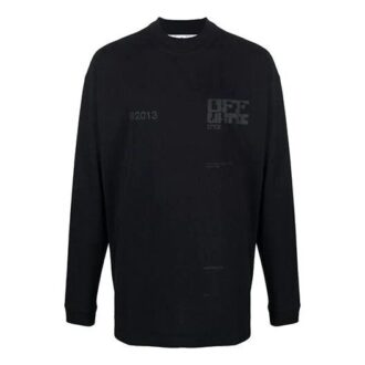 SS21 Logo-trykk, langermet, svart
