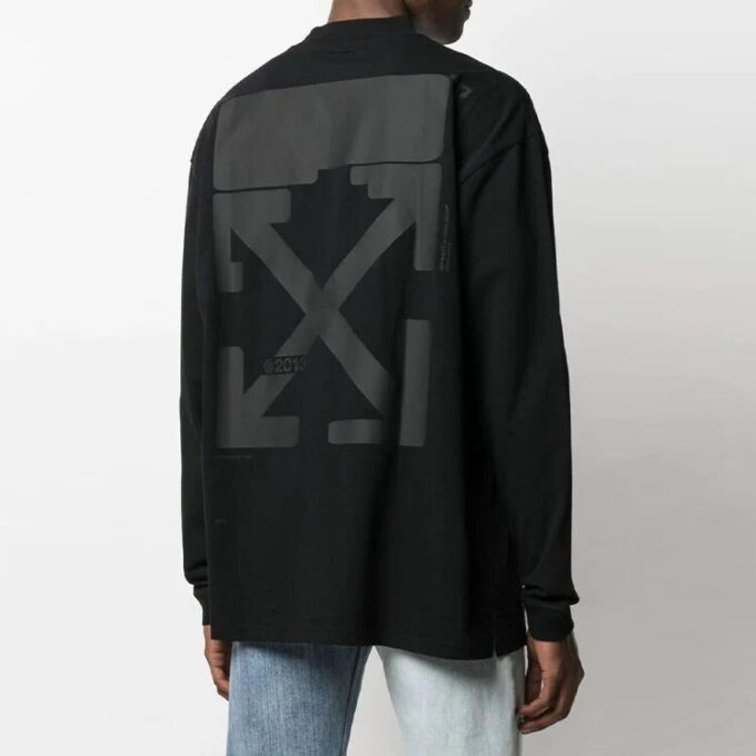 SS21 Logo-trykk, langermet, svart