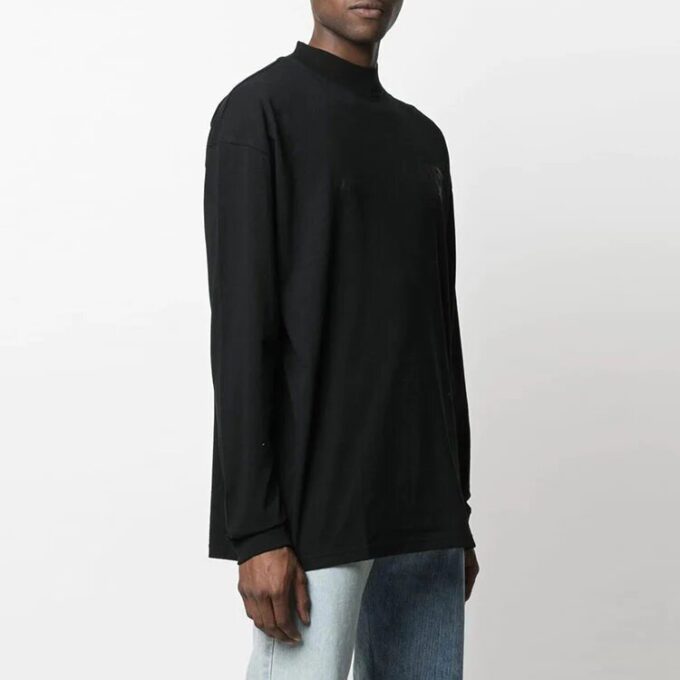 SS21 Logo-trykk, langermet, svart