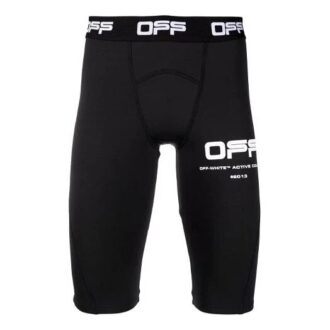 SS21 Logo-trykk, myke elastiske sportsshorts, slim fit-versjon, svart