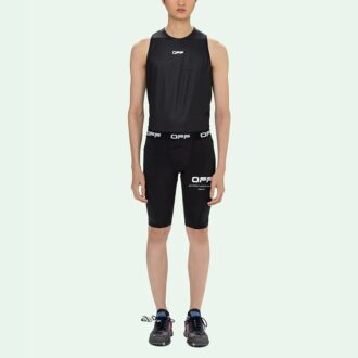 SS21 Logo-trykk, myke elastiske sportsshorts, slim fit-versjon, svart