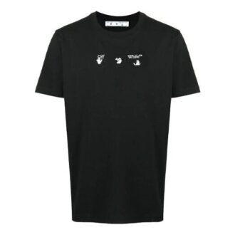 SS21 Logo-trykk på ryggen Rund hals Shorts Kort erme Vanlig versjon Svart