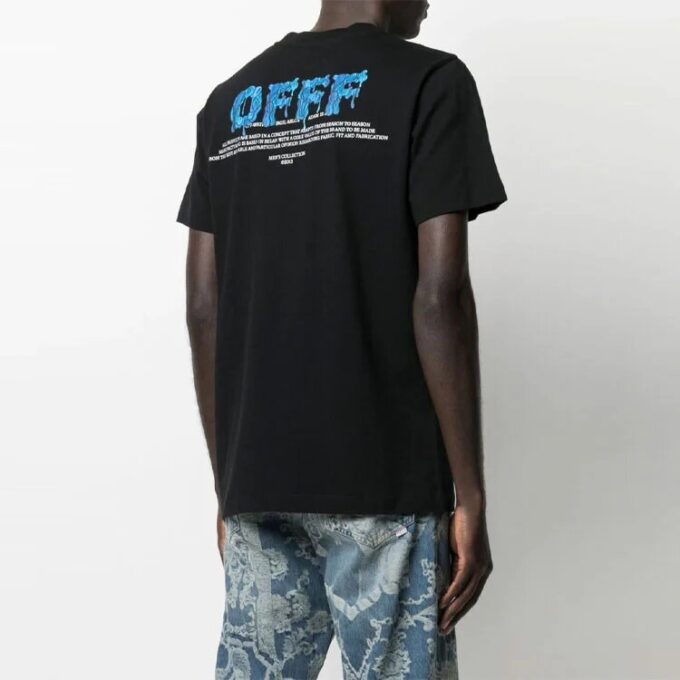 SS21 Logo-trykk på ryggen Rund hals Shorts Kort erme Vanlig versjon Svart