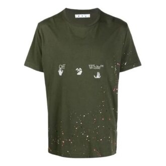 SS21 Logo-trykk Pullover Kort erme Løs passform Grønn