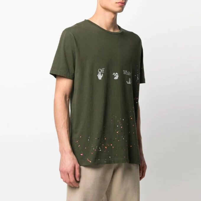 SS21 Logo-trykk Pullover Kort erme Løs passform Grønn