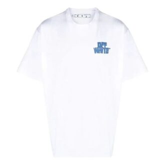 SS21 Logo-trykk Pullover Kort ermet Løs passform Hvit