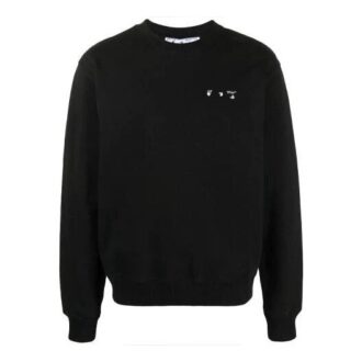 SS21 Logo-trykk, rund hals, lange ermer, svart